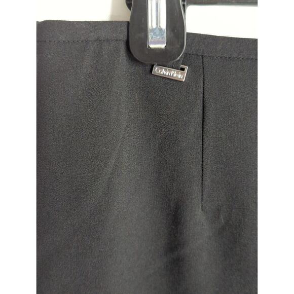 Calvin Klein Women's Solid Stretch Back Zipper Pencil Skirts Black Size 10 - Picture 3 of 8